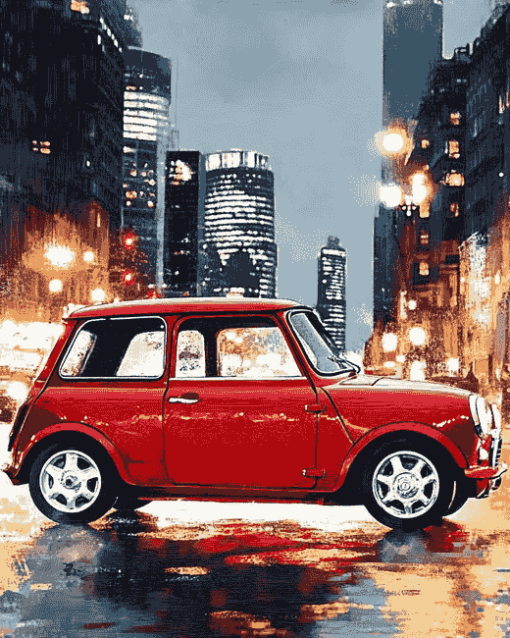 London Mini Car Cityscape Diamond Painting