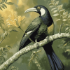 Lonely Huia Bird Diamond Painting