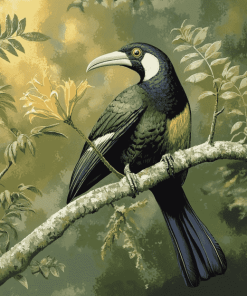 Lonely Huia Bird Diamond Painting