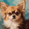 Long Haired Chihuahua Puppy Diamond Painting