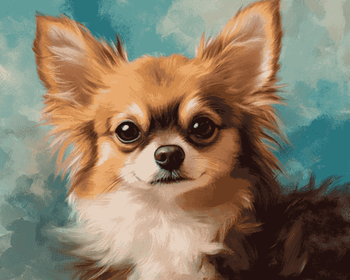 Long Haired Chihuahua Puppy Diamond Painting