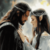 Lord of the Rings Aragorn and Arwen Diamond Painting