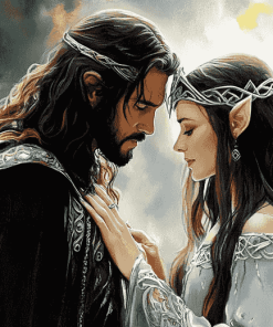 Lord of the Rings Aragorn and Arwen Diamond Painting