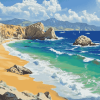 Lovers Beach Seaside Diamond Painting