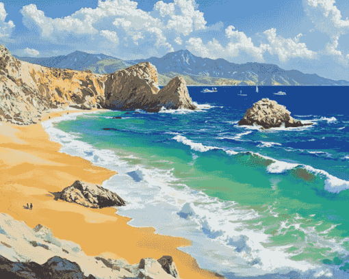 Lovers Beach Seaside Diamond Painting