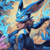 Lucario Anime Icon Diamond Painting