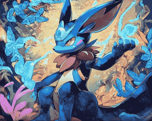 Lucario Anime Icon Diamond Painting