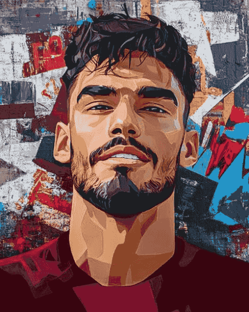 Lucas Paqueta Famous Footballer Diamond Painting