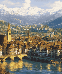 Lucerne Cityscape Switzerland Diamond Painting