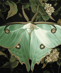 Luna Moth Butterfly Diamond Painting