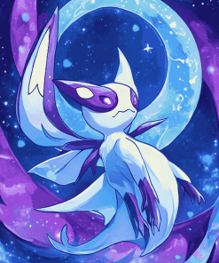 Lunala Pokemon Animation Diamond Painting