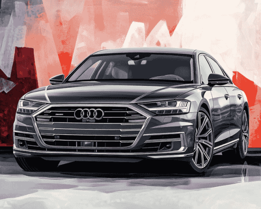 Luxury Grey Audi A8 Diamond Painting