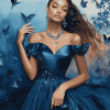 Madison Bailey in Blue Celebrity Diamond Painting