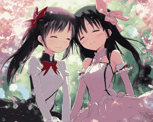 Madoka Kaname and Homura Anime Diamond Painting