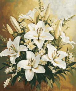 Madonna Lily Blossoms Diamond Painting