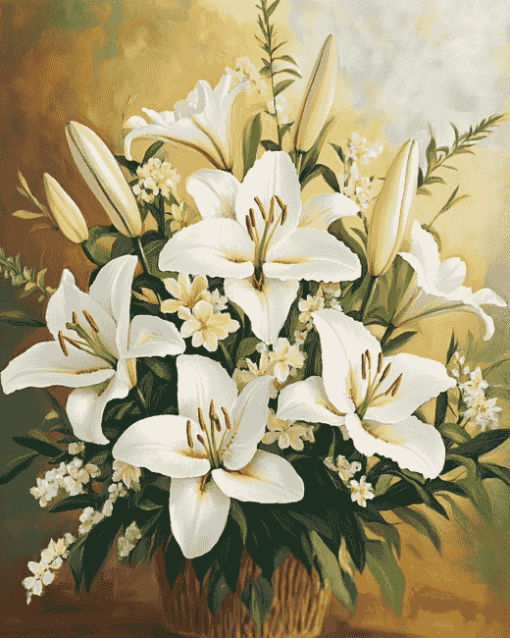 Madonna Lily Blossoms Diamond Painting