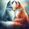 Magical Fox Couple Diamond Painting