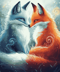 Magical Fox Couple Diamond Painting