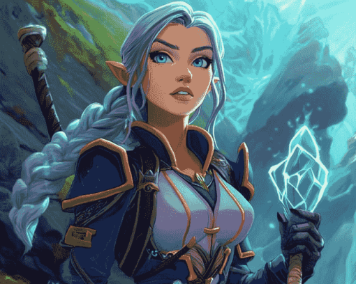 Magical Jaina Proudmoore Warcraft Diamond Painting