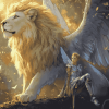 Majestic Angel Lion Diamond Painting