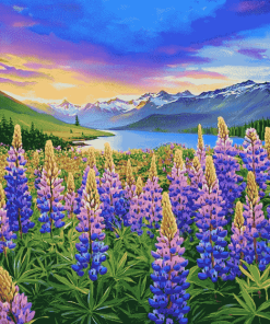 Majestic Lupine Fields Diamond Painting