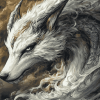 Majestic Wolf Dragon Fantasy Diamond Painting