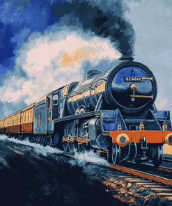 Mallard Steam Engine Diamond Painting