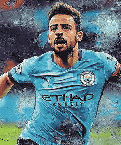 Man City Bernardo Silva Diamond Painting