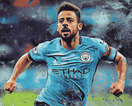 Man City Bernardo Silva Diamond Painting