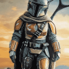 Mandalorian Star Wars Saga Diamond Painting