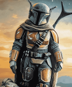 Mandalorian Star Wars Saga Diamond Painting