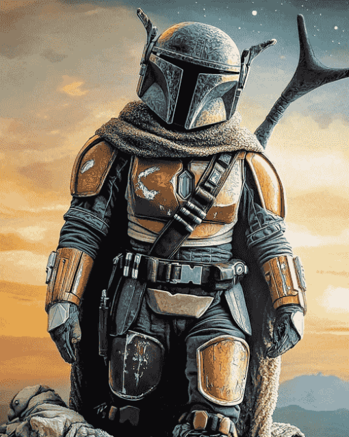 Mandalorian Star Wars Saga Diamond Painting