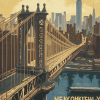 Manhattan Bridge Cityscape Diamond Painting