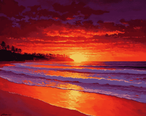 Manly Sunrise Diamond Painting