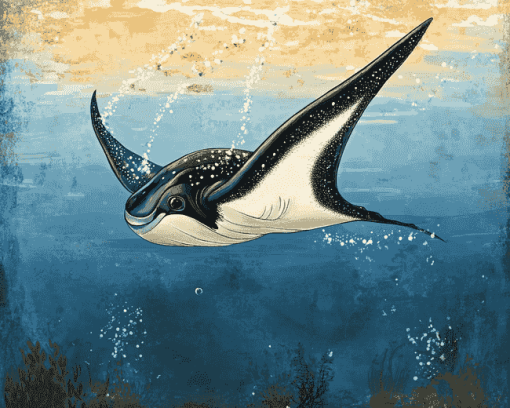 Manta Ray Ocean Beauty Diamond Painting