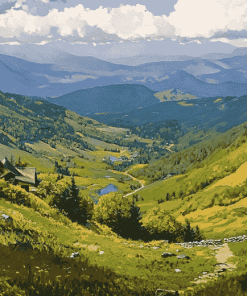 Maramures Mountain Scenery Diamond Painting