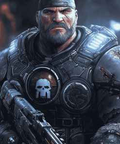 Marcus Fenix Gears Of War Diamond Painting