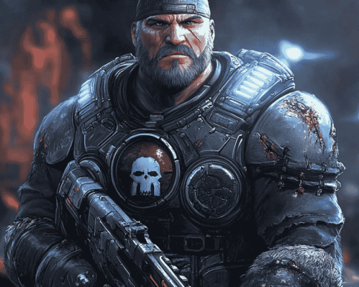 Marcus Fenix Gears Of War Diamond Painting