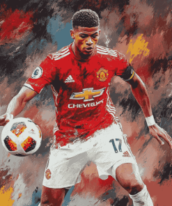 Marcus Rashford Famous Football Diamond Painting