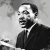 Martin Luther King Jr Black White Diamond Painting