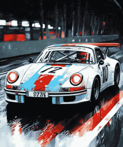 Martini Style Porsche 911 Diamond Painting