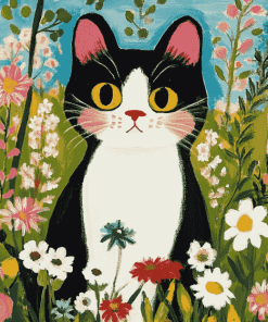 Maud Lewis Cat Art Diamond Painting