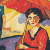 Max Pechstein Red Parasols Diamond Painting