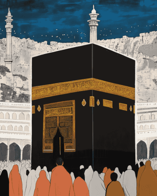 Mecca Black Kaaba Diamond Painting