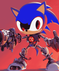 Metal Sonic Animation Diamond Painting