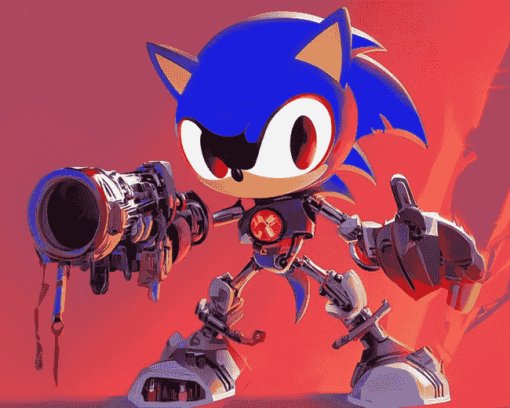 Metal Sonic Animation Diamond Painting