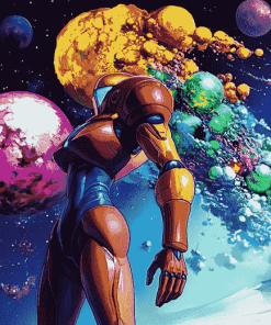 Metroid Samus Video Game Diamond Painting