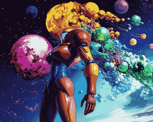 Metroid Samus Video Game Diamond Painting