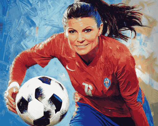 Mia Hamm Soccer Legend Diamond Painting