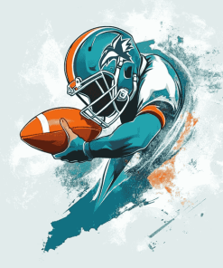 Miami Dolphins Sports Theme Diamond Painting